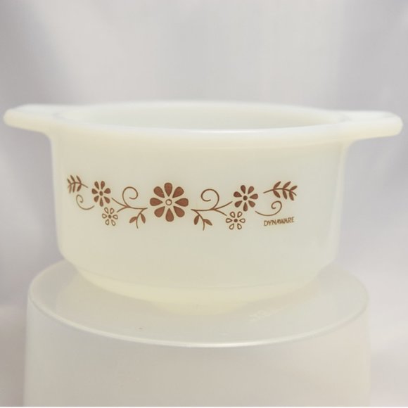 Dynaware Other - Vintage Dynaware Small Casserole Baking Dish Bowl Brown Daisy Floral MCM Baking